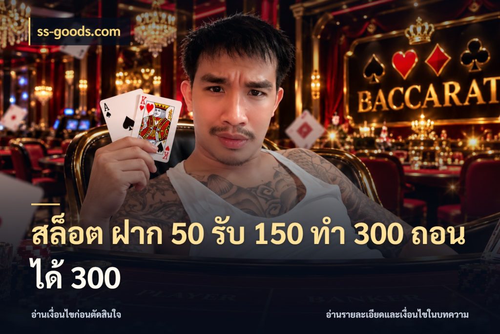 สล็อต ฝาก 50 รับ 150 ทํา 300 ถอนได้ 300 จับประเด็นยอดรับก่อนเลือกความสนุก กับ ss-goods.com