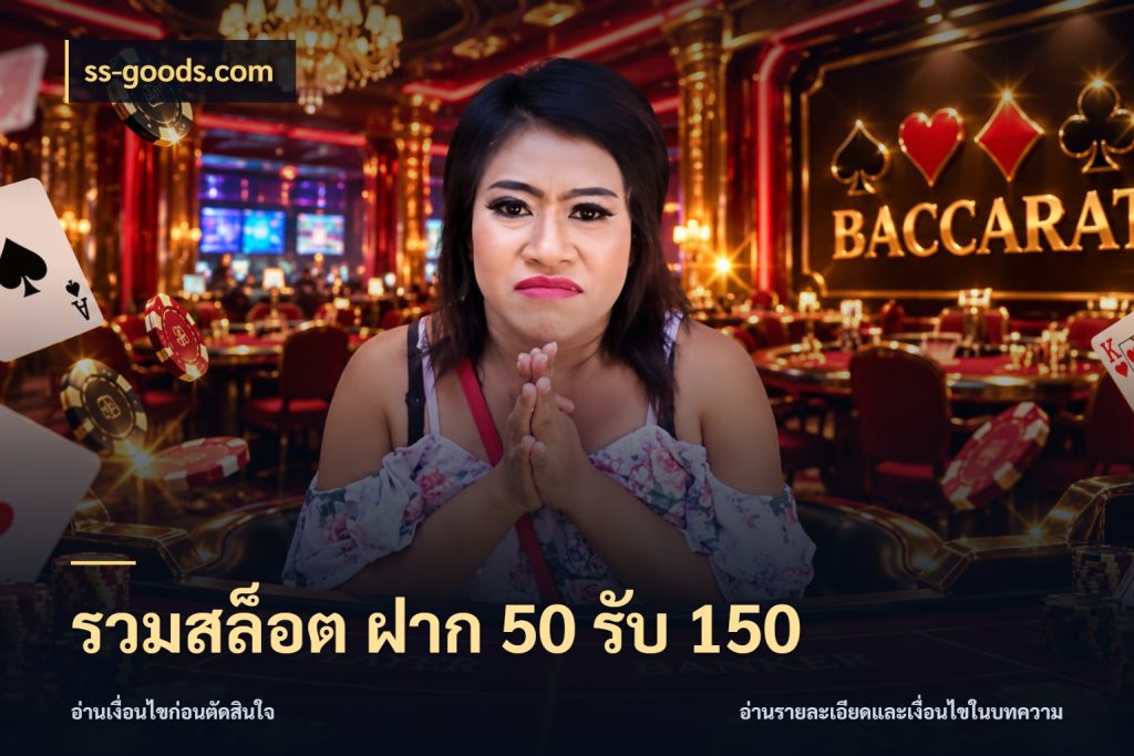 รวมสล็อต ฝาก 50 รับ 150 ยอดฝากและยอดรับในมุมของคนชอบลุ้น กับ ss-goods.com