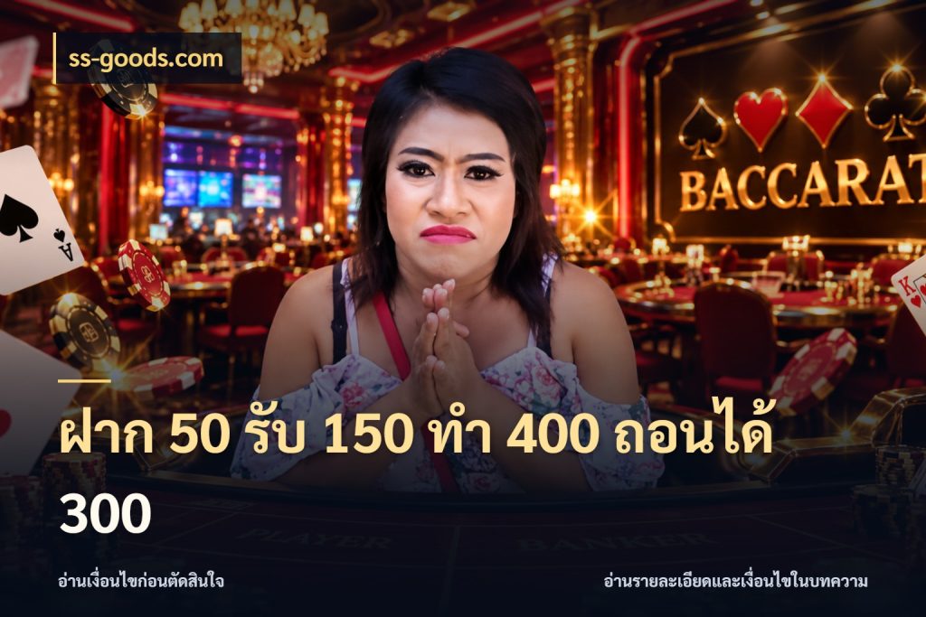 ฝาก 50 รับ 150 ทํา 400 ถอนได้ 300 ss-goods.com สายโบนัสเลือกจังหวะสนุกได้อย่างไร