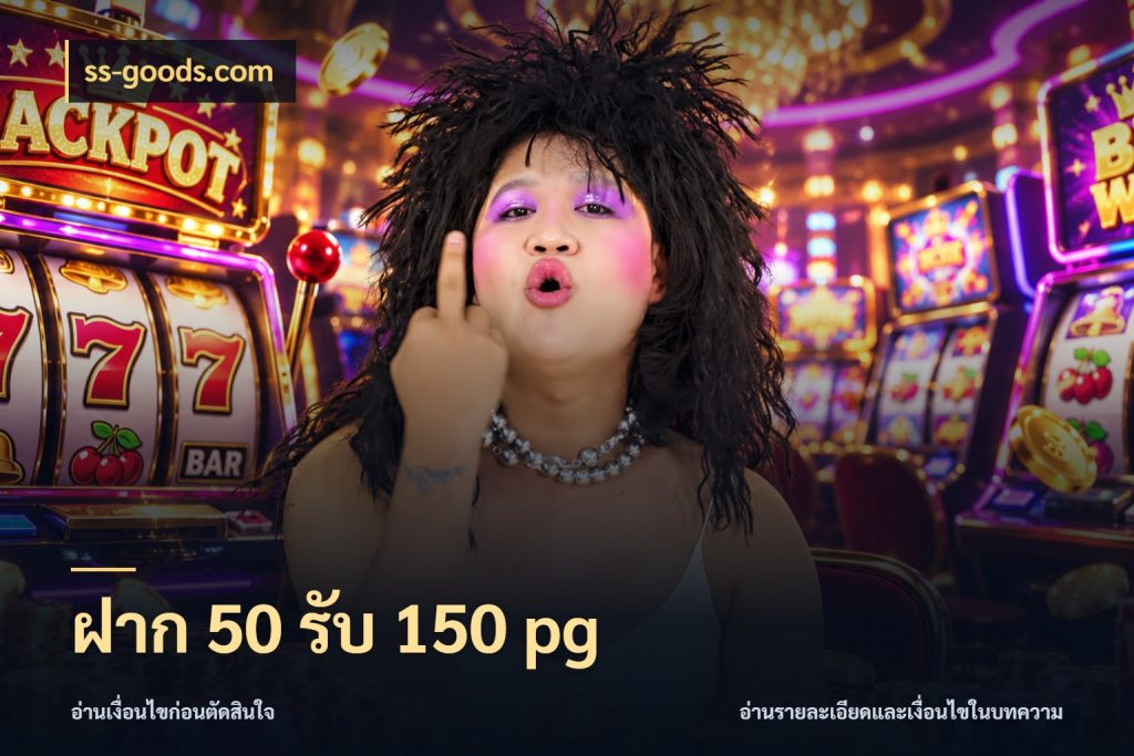 ฝาก 50 รับ 150 pg ยอดฝากและยอดรับในมุมของคนชอบลุ้น กับ ss-goods.com