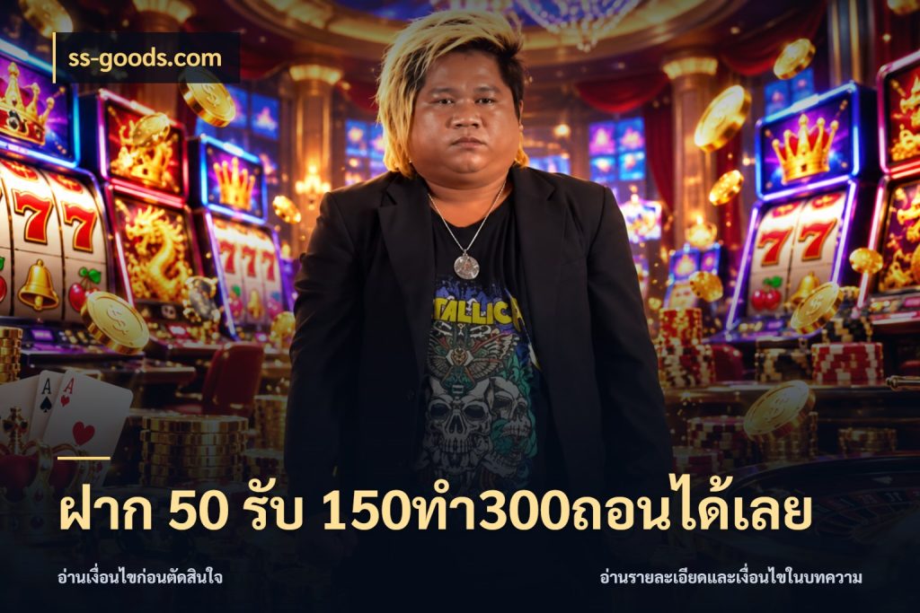 ฝาก 50 รับ 150ทำ300ถอนได้เลย จับประเด็นยอดรับก่อนเลือกความสนุก กับ ss-goods.com