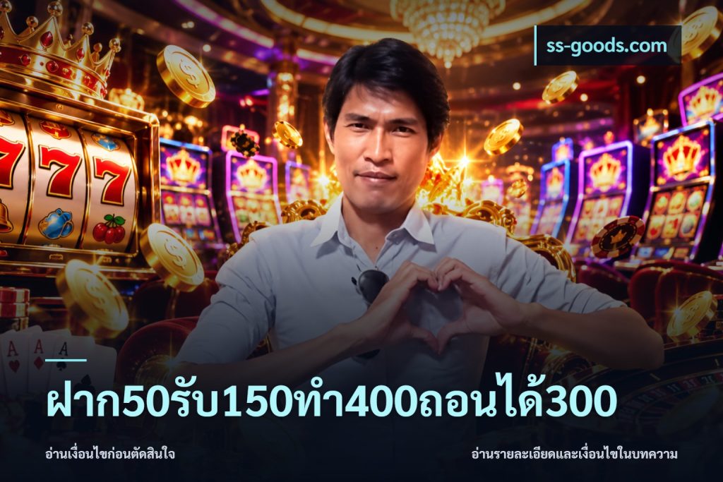 ฝาก50รับ150ทํา400ถอนได้300