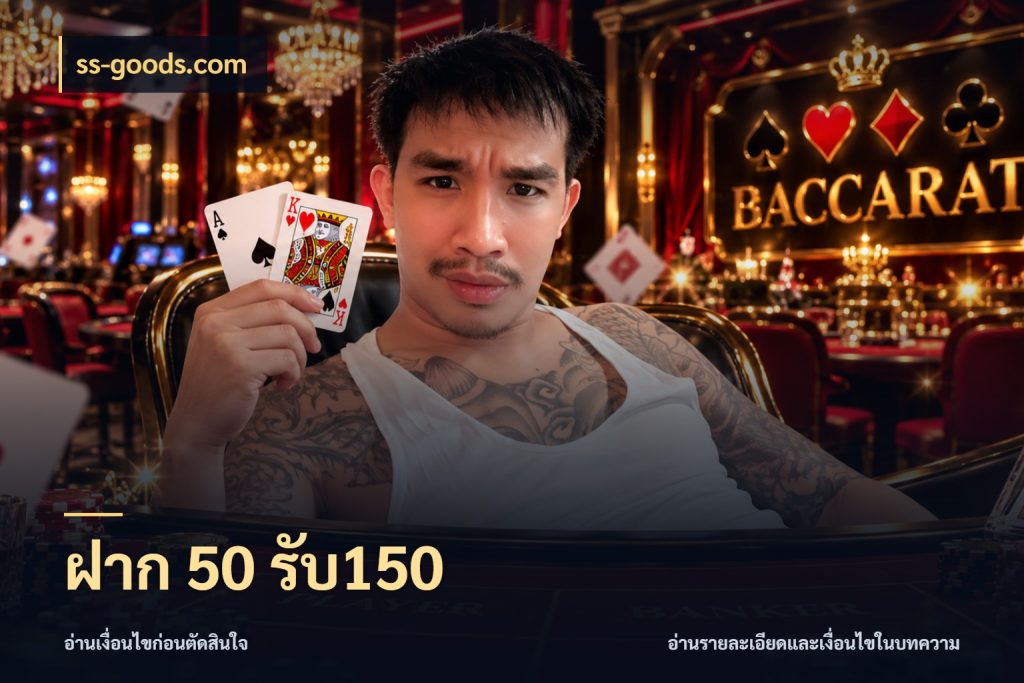 ฝาก 50 รับ150 เครดิตกับรูปแบบโปรที่ตรงใจ สไตล์ ss-goods.com