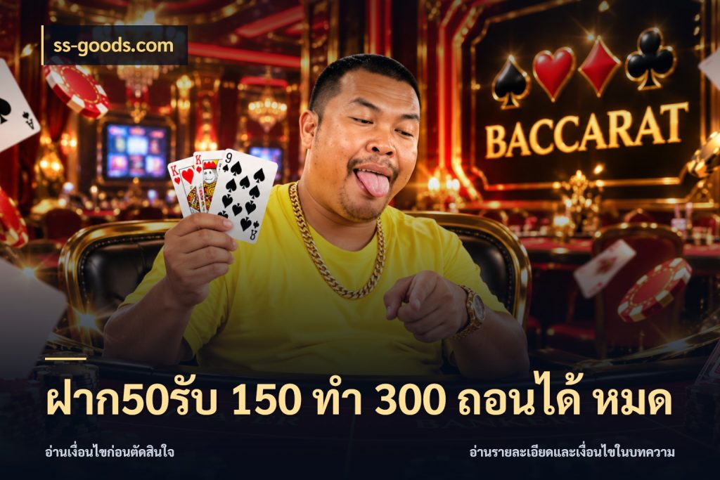 ฝาก50รับ 150 ทำ 300 ถอนได้ หมด สายโบนัสเลือกจังหวะสนุกได้อย่างไร ในมุม ss-goods.com
